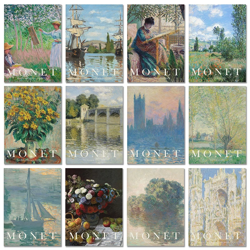 Vintage Claude Monet célèbre a - Vintage Collectible Posters avis et prix