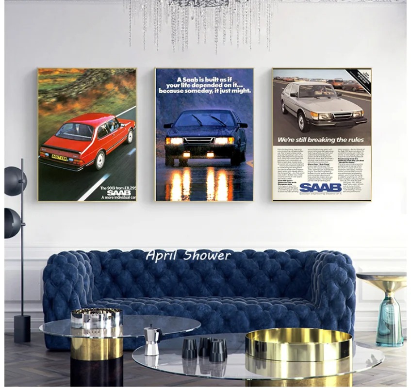 Classique Vintage Saab 900 Tur - Vintage Collectible Posters avis et prix